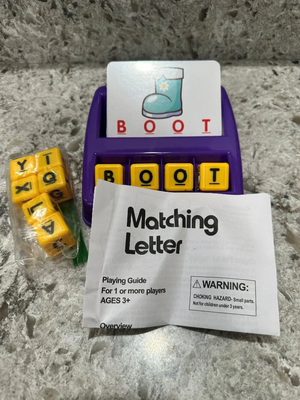 Matching Letter Alphabet Game Kids Ages 3-8 Educational Learning Toy COMPLETE